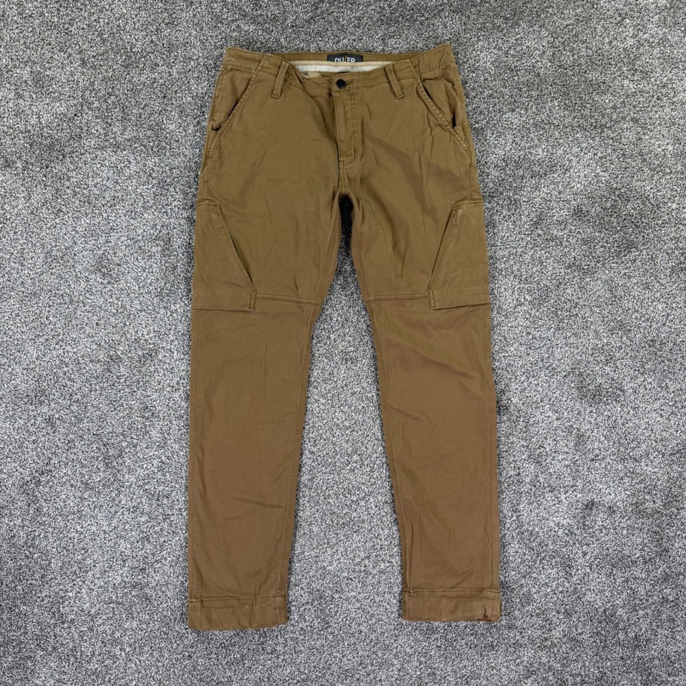 DU/ER Live Free Adventure Pants Brown Water Repellent Stretch 34x32 Outdoors